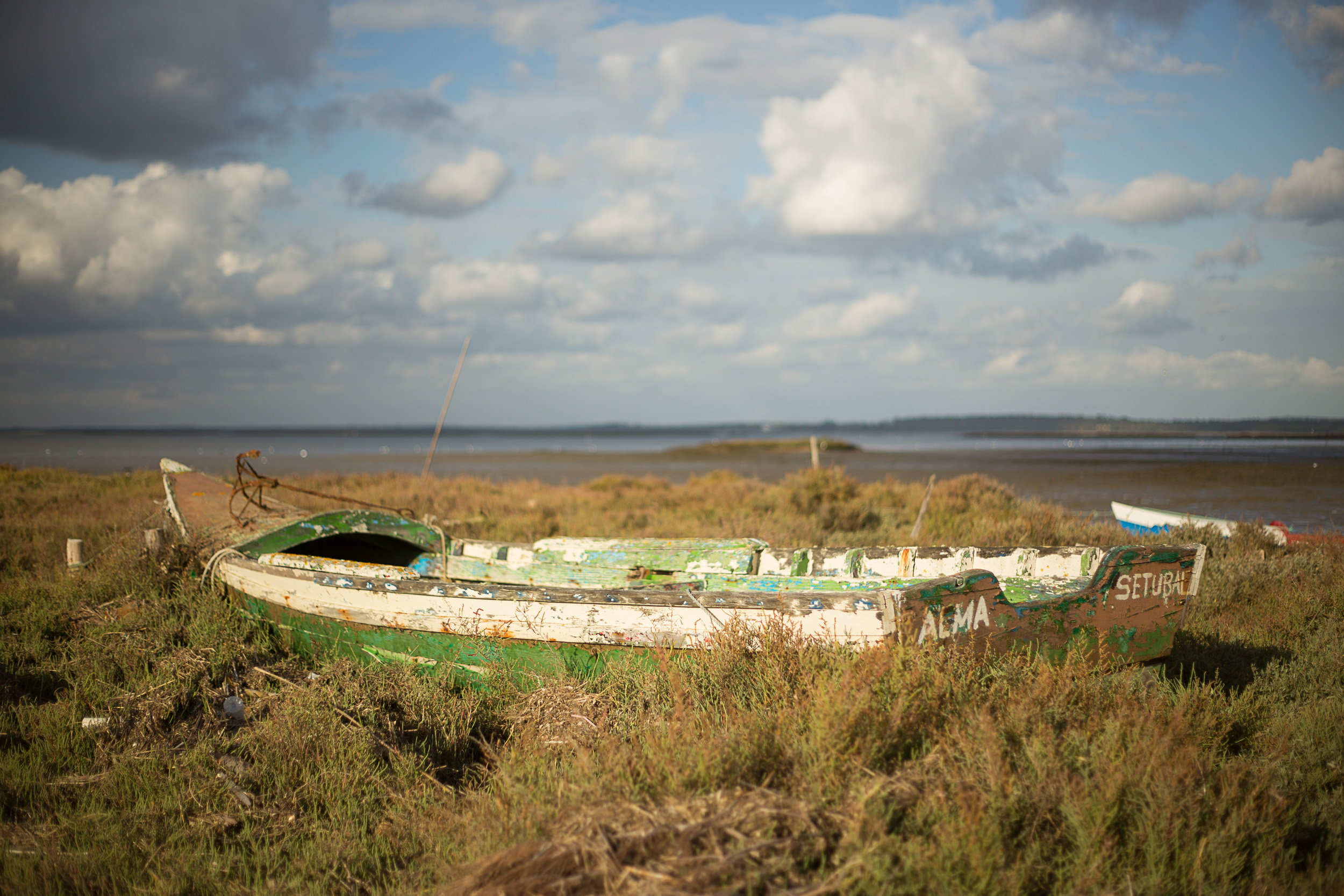 Cais Palafítico de Carrasqueira im warmen Licht