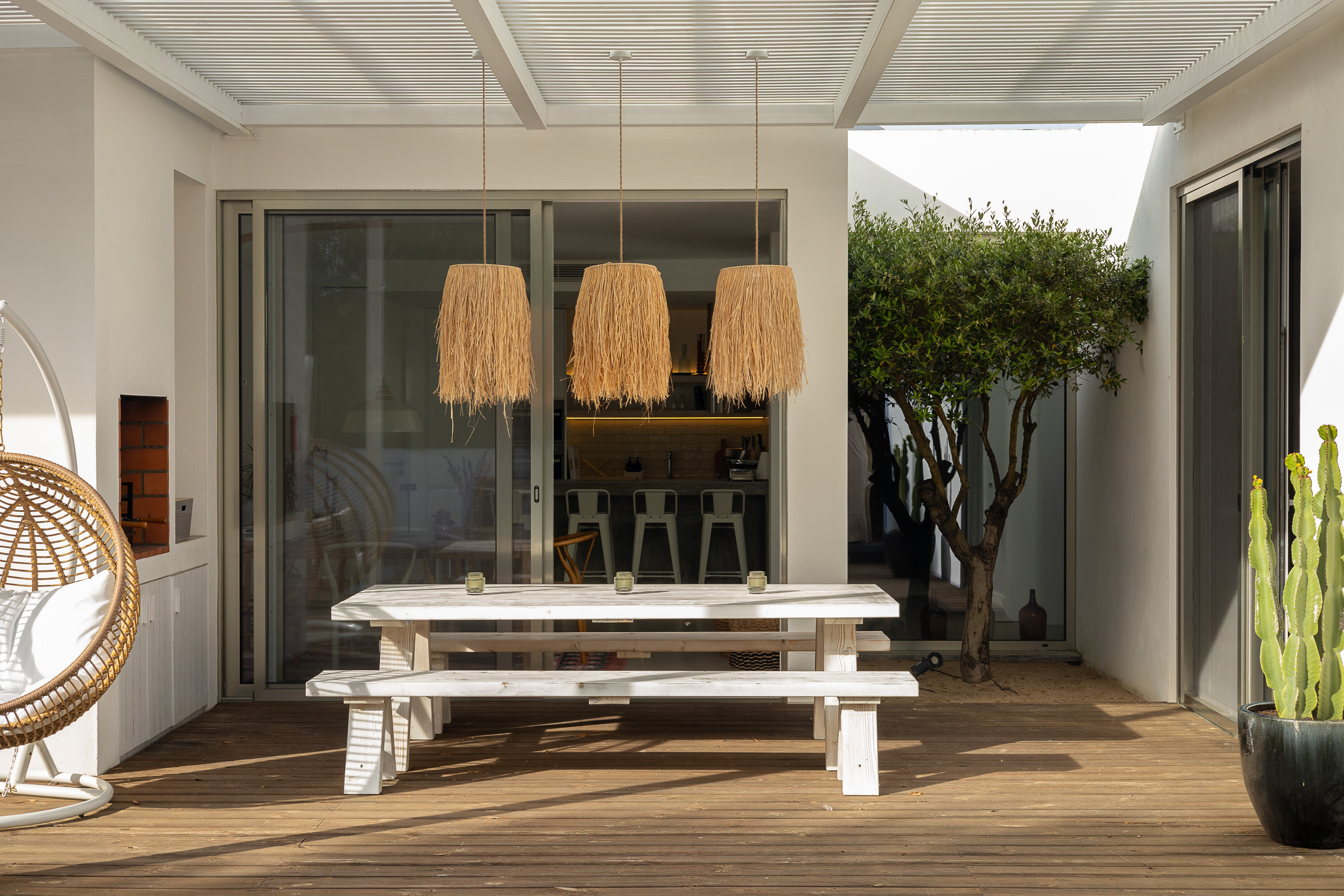Outdoor dining area at the vacation rental