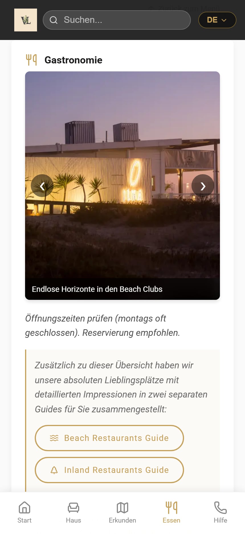 Gastronomie & Beach Clubs