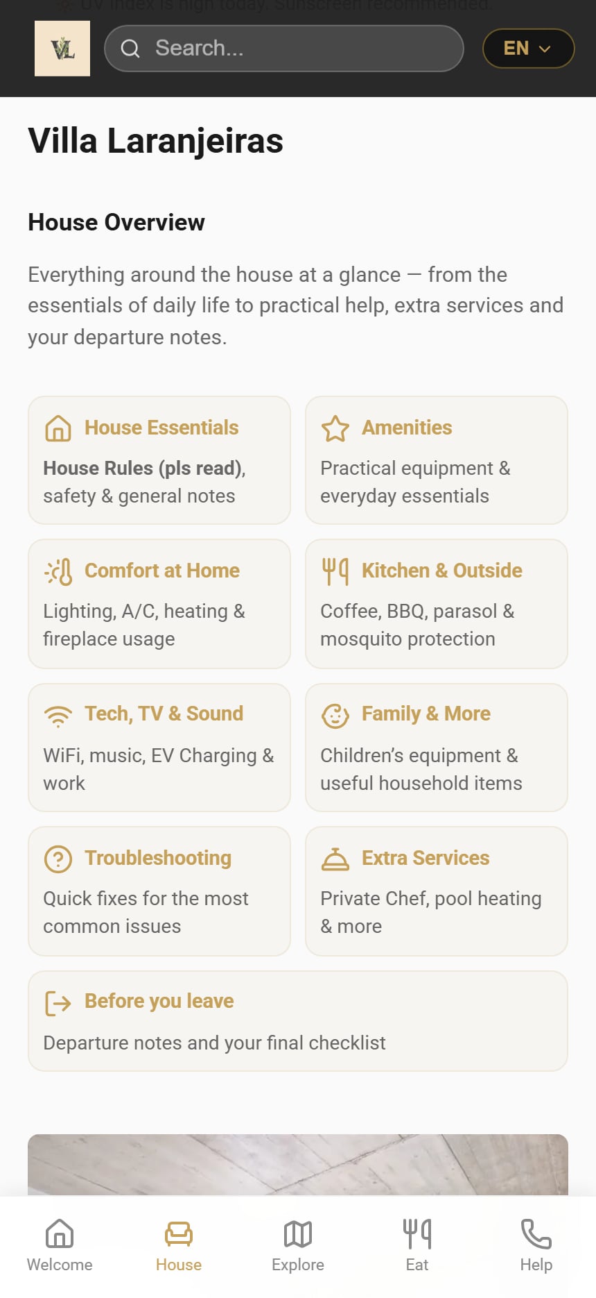 House Guide & Overview