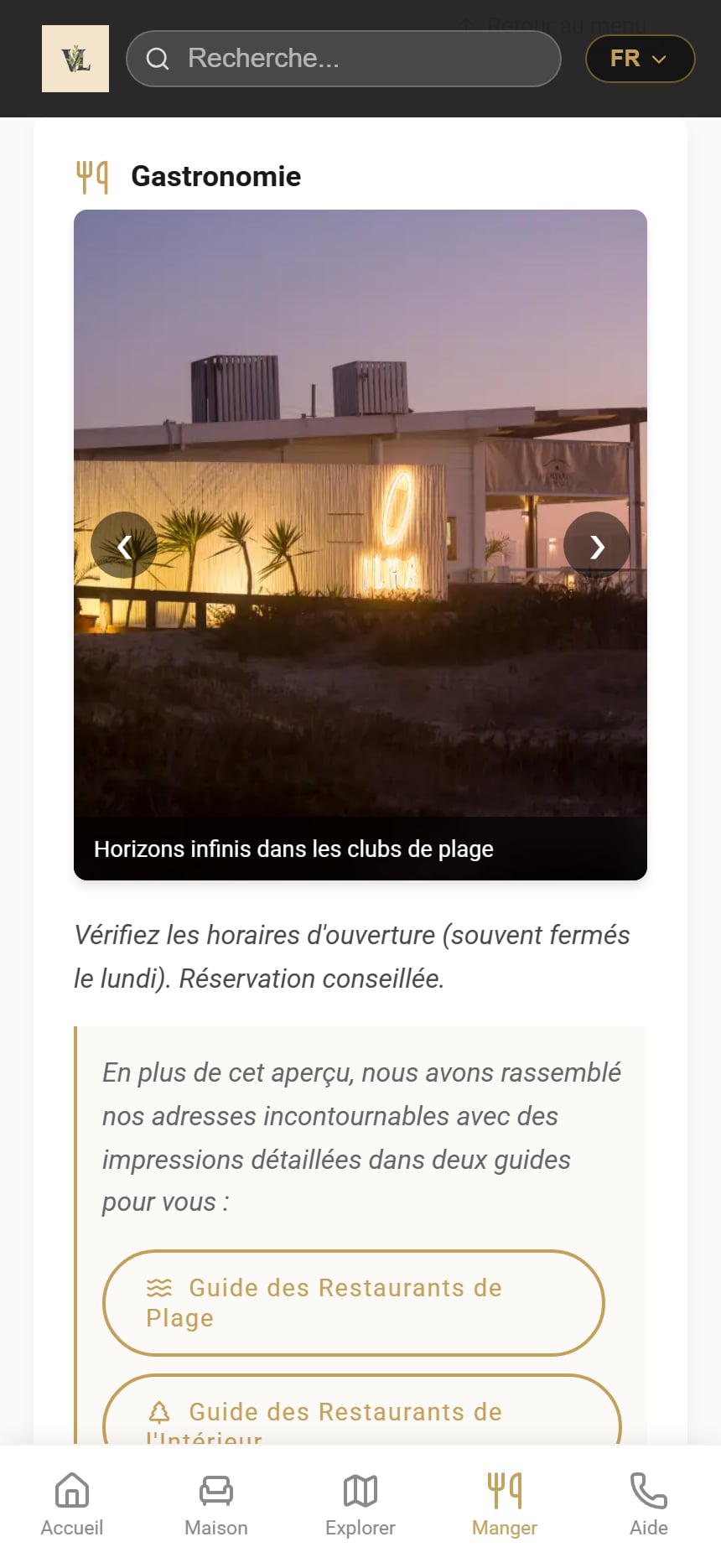 Restaurants & Beach Clubs