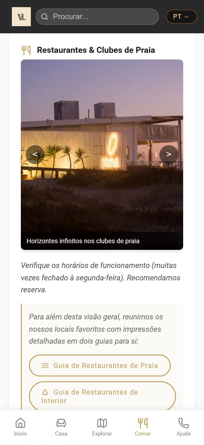 Restaurantes & Beach Clubs